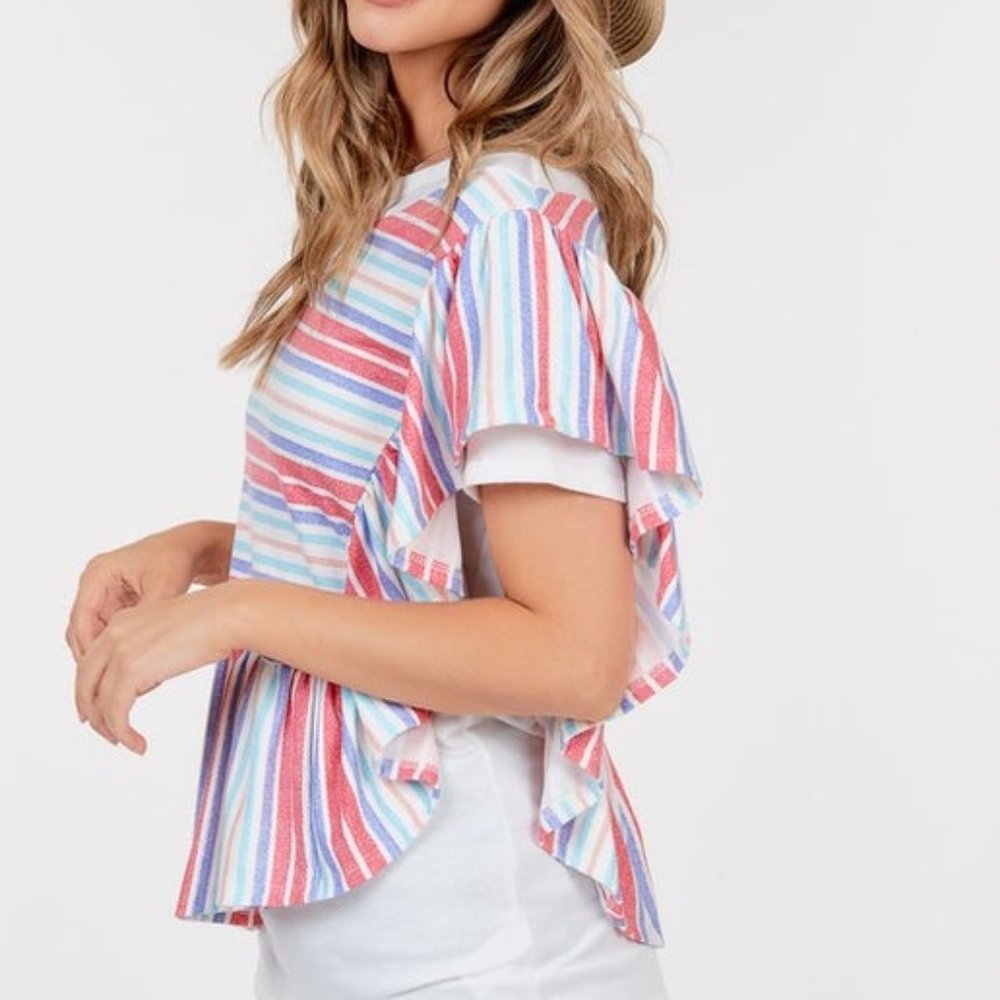 Multi Color Layered Look Top - Picture 3 of 5